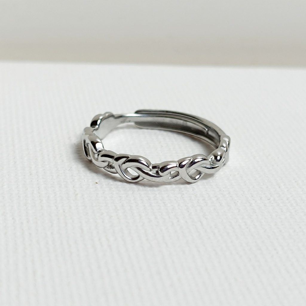 Anillo Trencita Plateado