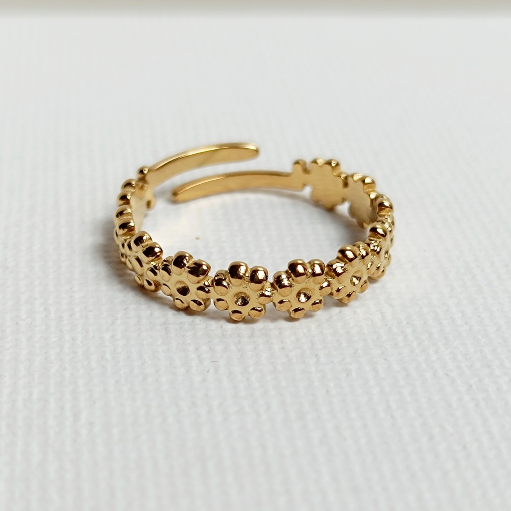 Anillo Florecitas Dorado