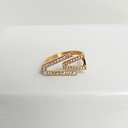 Anillo VV Brillo Dorado