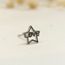 Pendiente Estrella Love Plateado