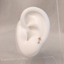 Pendiente Llave Antigua Circonitas Dorado