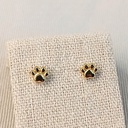 Pendientes Huella Perro Dorado