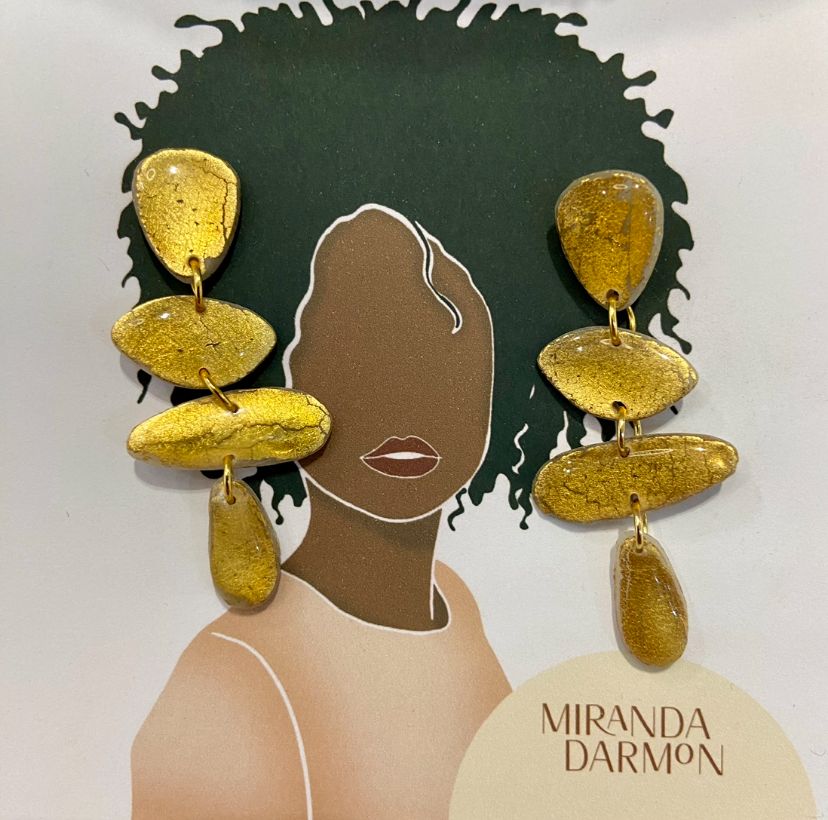 Pendientes Dora Pan Oro Dorado - Miranda Darmon