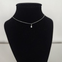 Collar Gota Circonitas Plateado