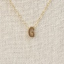 Collar Inicial Dorada Gruesa Letra "G"