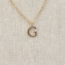 Collar Inicial Dorada Plana y Fina Letra "G"