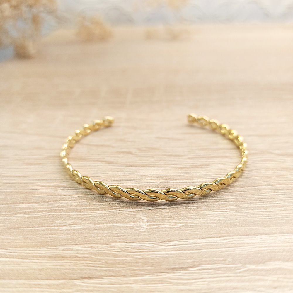 Brazalete Trencita Dorado