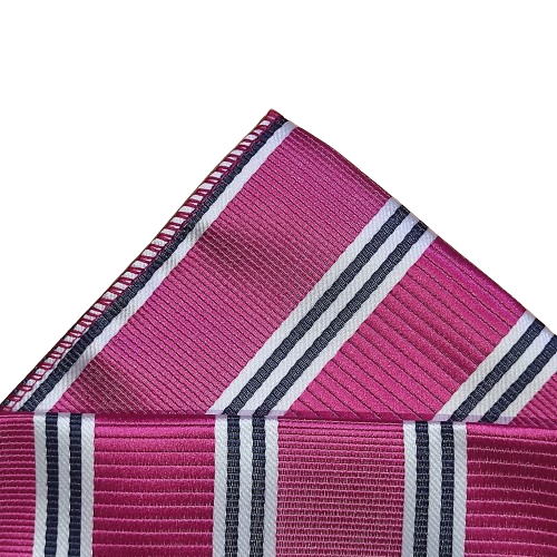 Pañuelo Fucsia Multi Rayas Blanco y Azul Marino