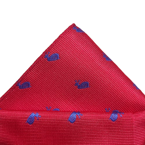 Pañuelo Rojo Caracoles Azul