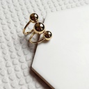 Anillo Triple Gota Maxi Dorado