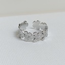 Anillo Flores Plateado