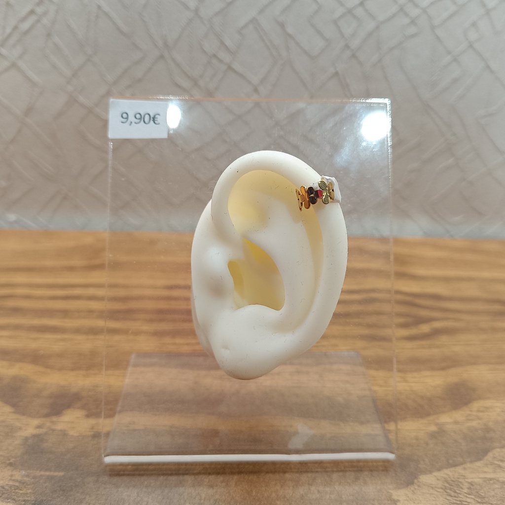 Ear Cuff Flores Dorado
