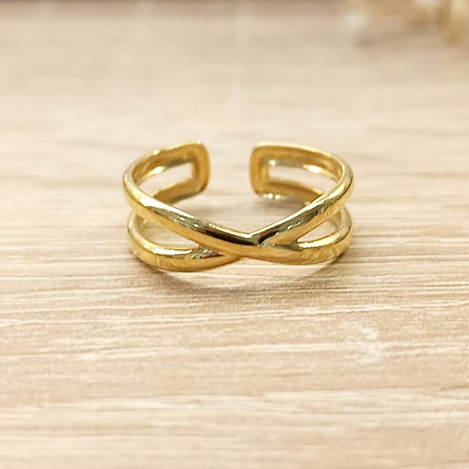 Anillo Equis Dorado