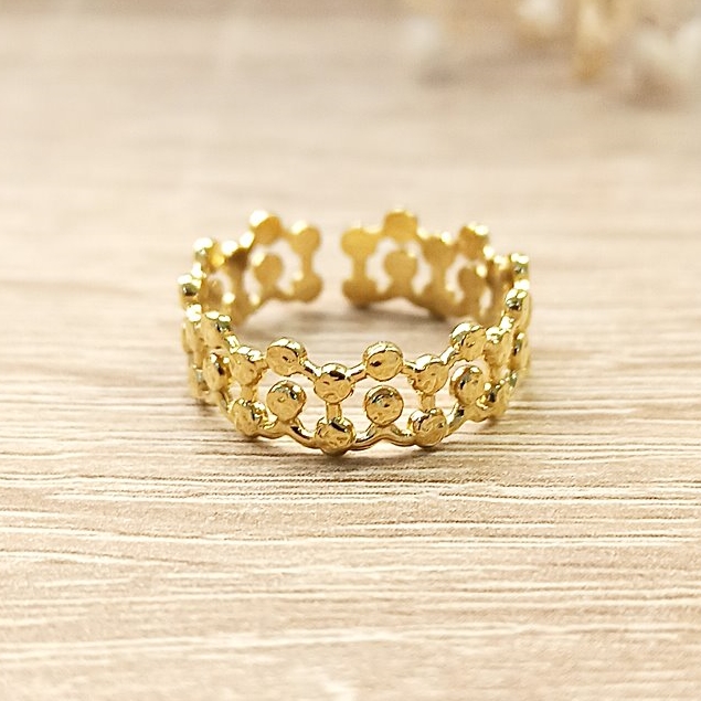 Anillo Mini Círculos Dorado