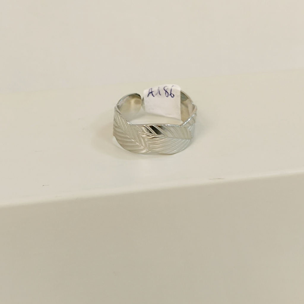 Anillo Hojas Plateado