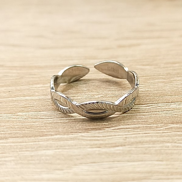 Anillo Doble Curva Pleateado