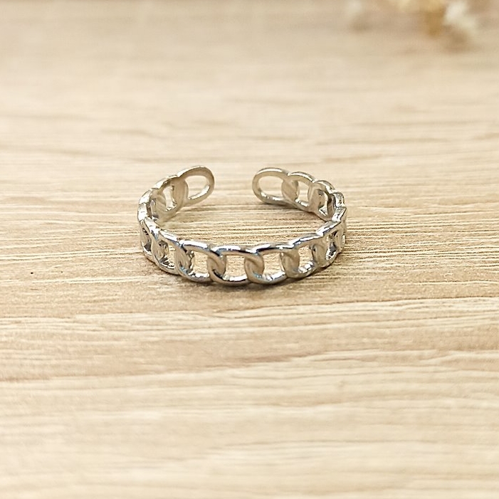 Anillo Cadena Plateado