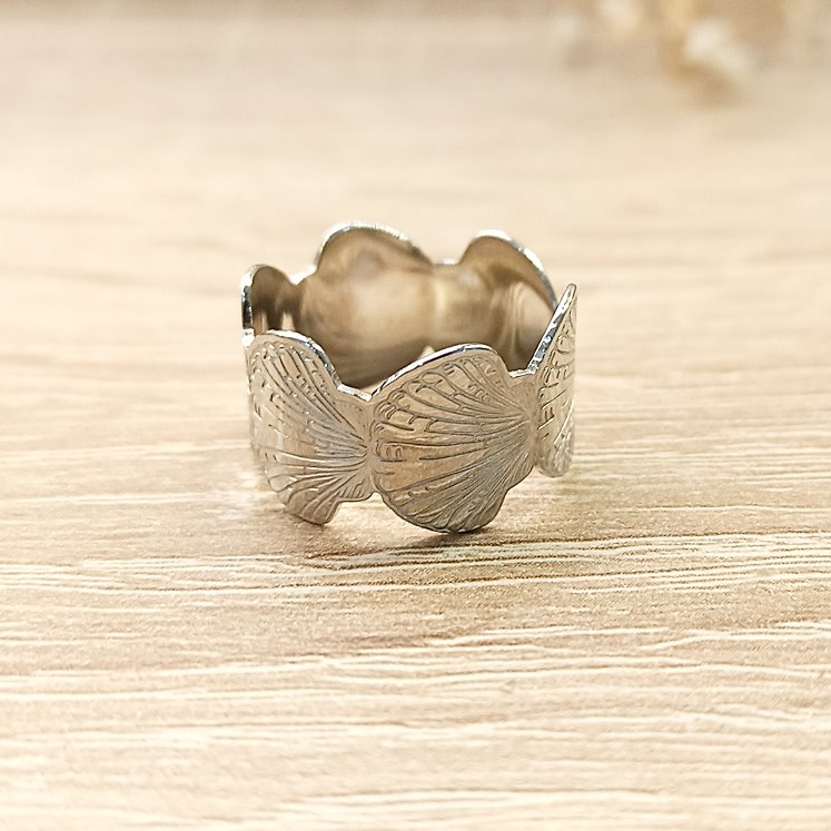 Anillo Conchas Plateado