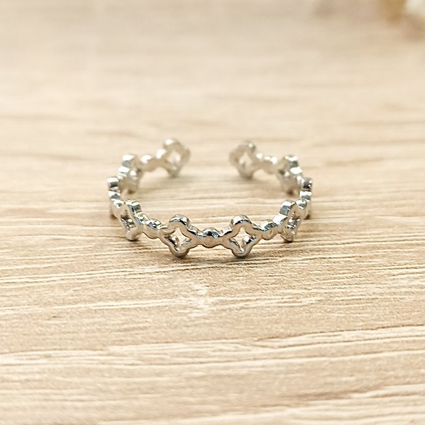 Anillo Cruces Plateado