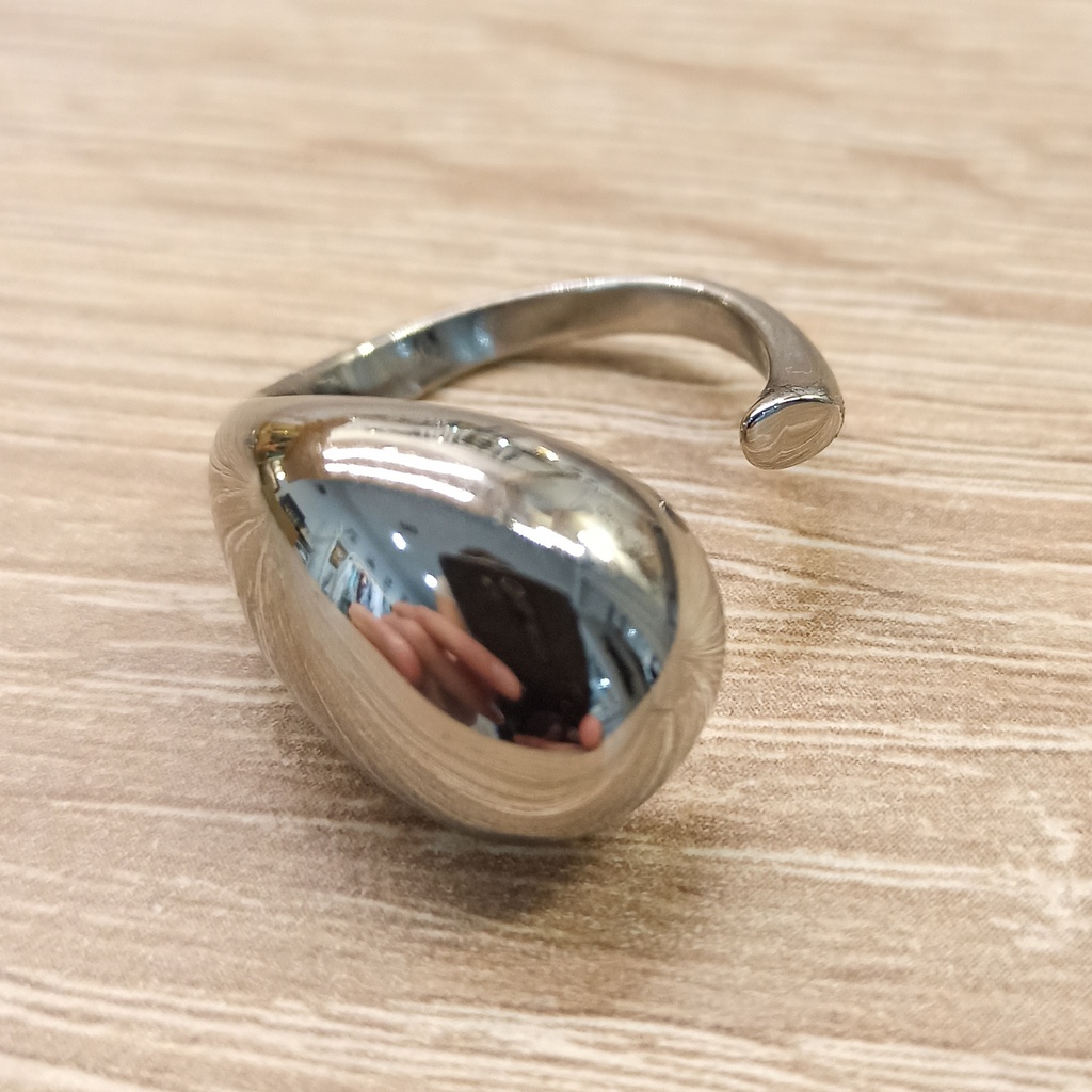 Anillo Burbuja Plateado