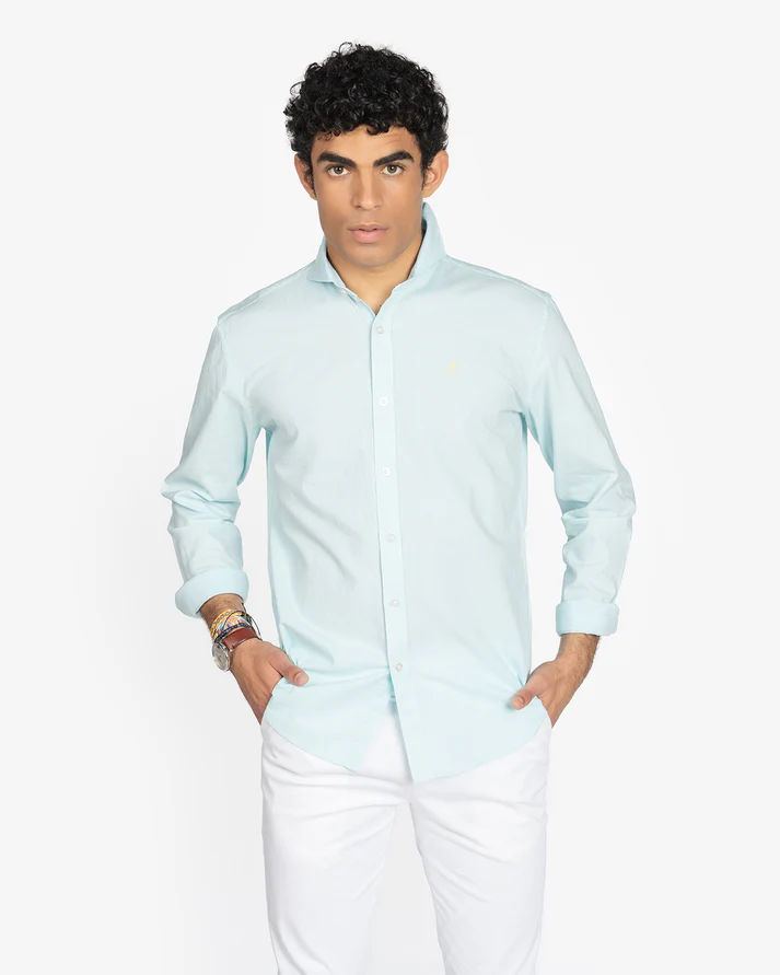 Camisa Florida Light Green Water - Verde Agua - Harper