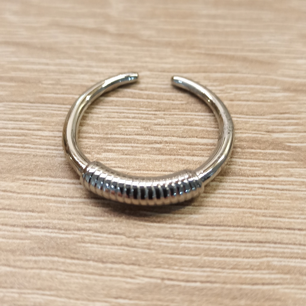 Anillo Fino Aritos Plateado