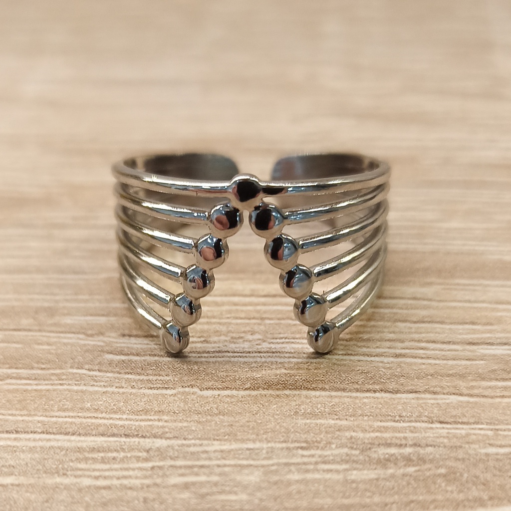 Anillo Pirámide Plateado