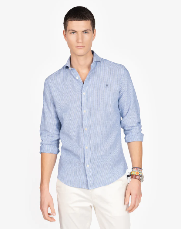 Camisa Venice Blue Azul Rayas - Harper &amp; Neyer