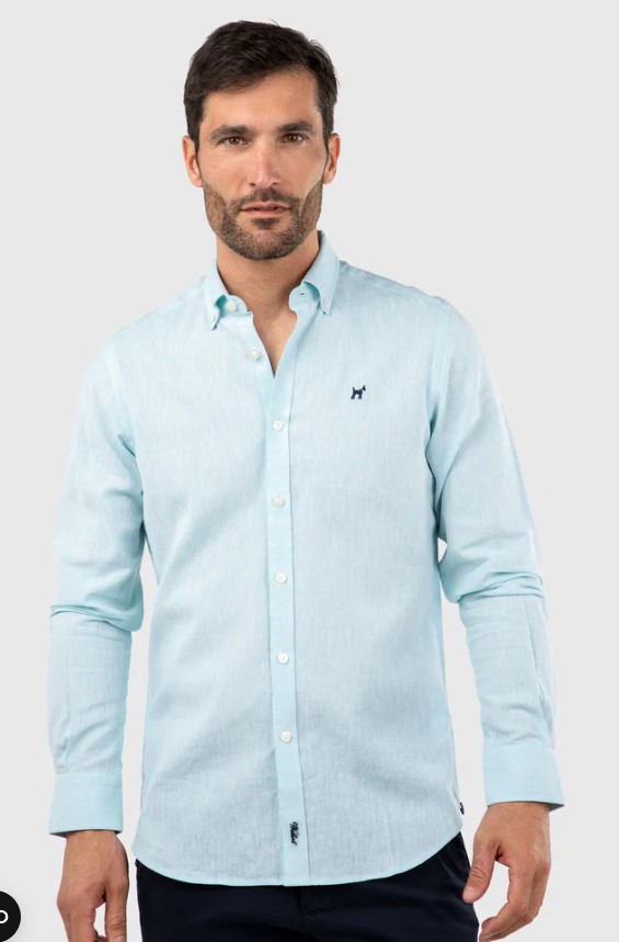 Camisa Turquesa Lino  - Williot