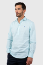 Camisa Polera Turquesa Lino  - Williot