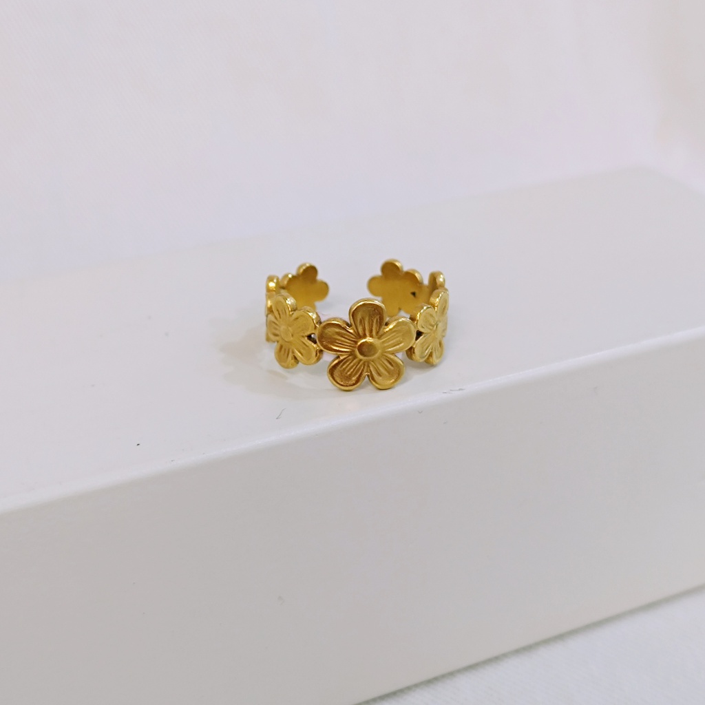 Anillo Flores Dorado