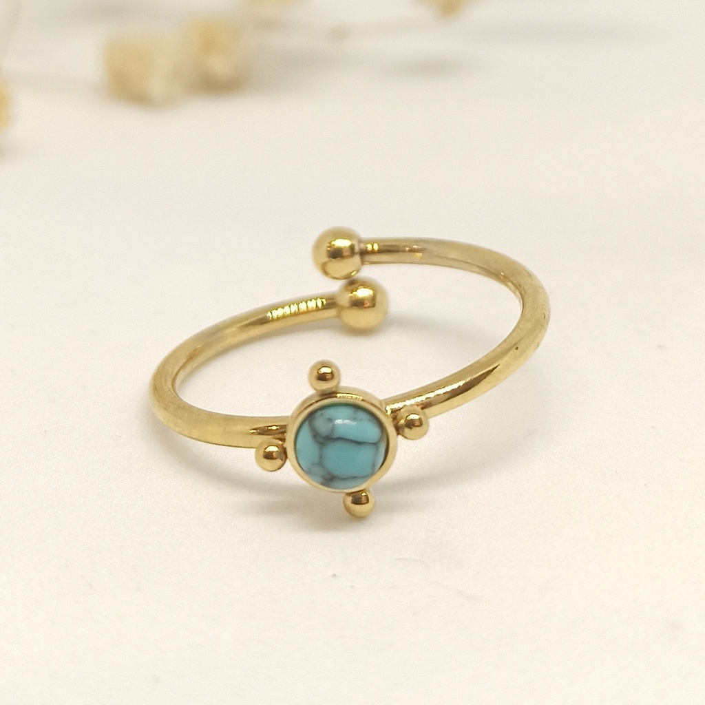 Anillo Esfera Mini Turquesa