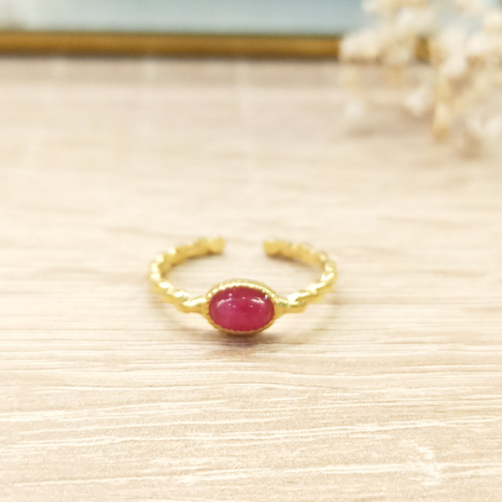 Anillo Óvalo Rosa
