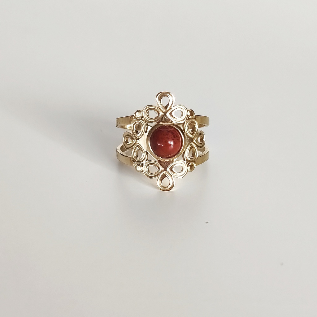 Anillo Domitia Terracota (Dorado)