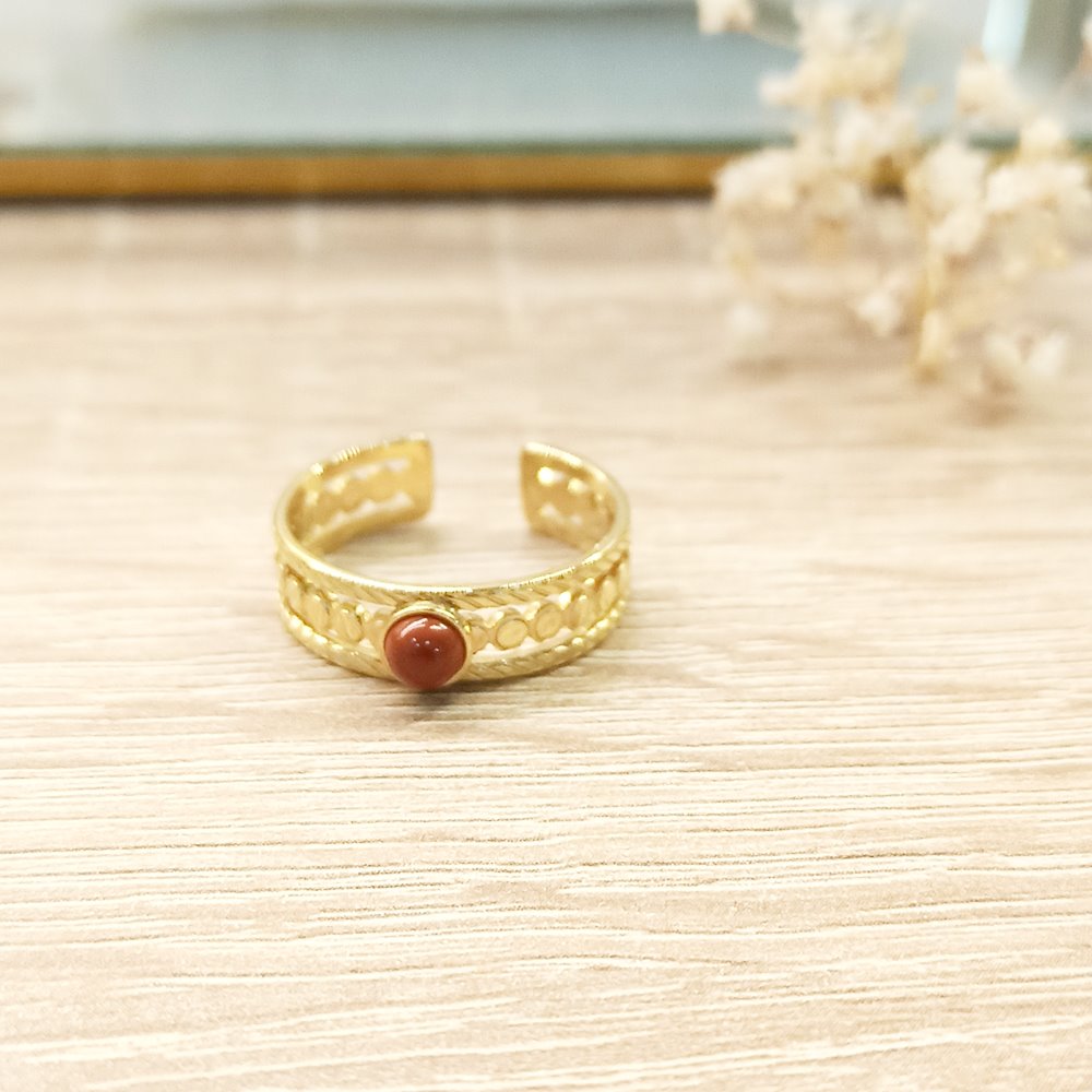 Anillo Círculos Tierra Dorado