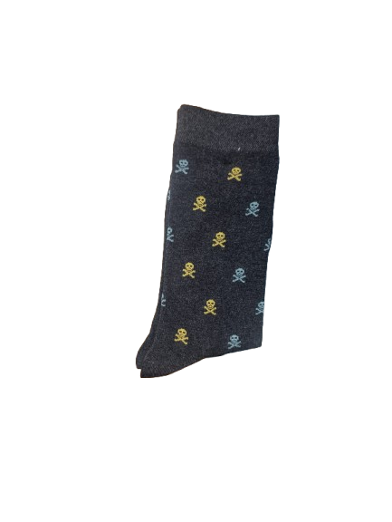 Calcetines Calaveras Fondo Gris