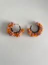 Pendientes Flor Naranja y Lila- Apolonia Studio