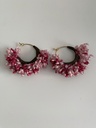 Pendientes Flor Rosa y Magenta- Apolonia Studio