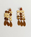 Pendientes Maxi Chapas Redondas Dorado