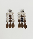 Pendientes Maxi Chapas Redondas Plateado