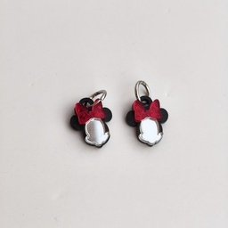 Pendientes Metacrilato Aro Dorado Minnie