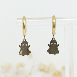 Aritos Charm Fantasma Dorado