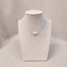 Collar Minimal 4 Perlas Gradual Dorado
