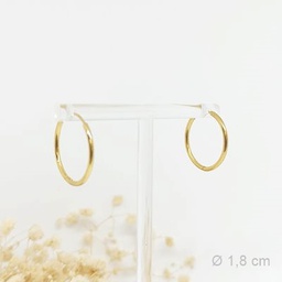 Aros Básicos 1,8cm Dorado