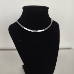 Collar Cadena Trenzada Plateado