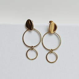 Pendientes Double Bubble Dorado