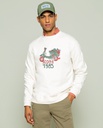 Sudadera Blanca Crudo Con estampado Moto Verde y Roja Frontal - Scotta