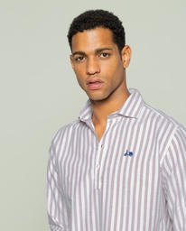 Camisa Polera Rayas Burdeos - Scotta