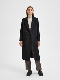 Abrigo Lana - Slfkatrine Wool Coat Black- Selected Femme