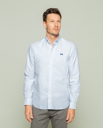 Camisa Oxford Regular Rayas Azul - Scotta